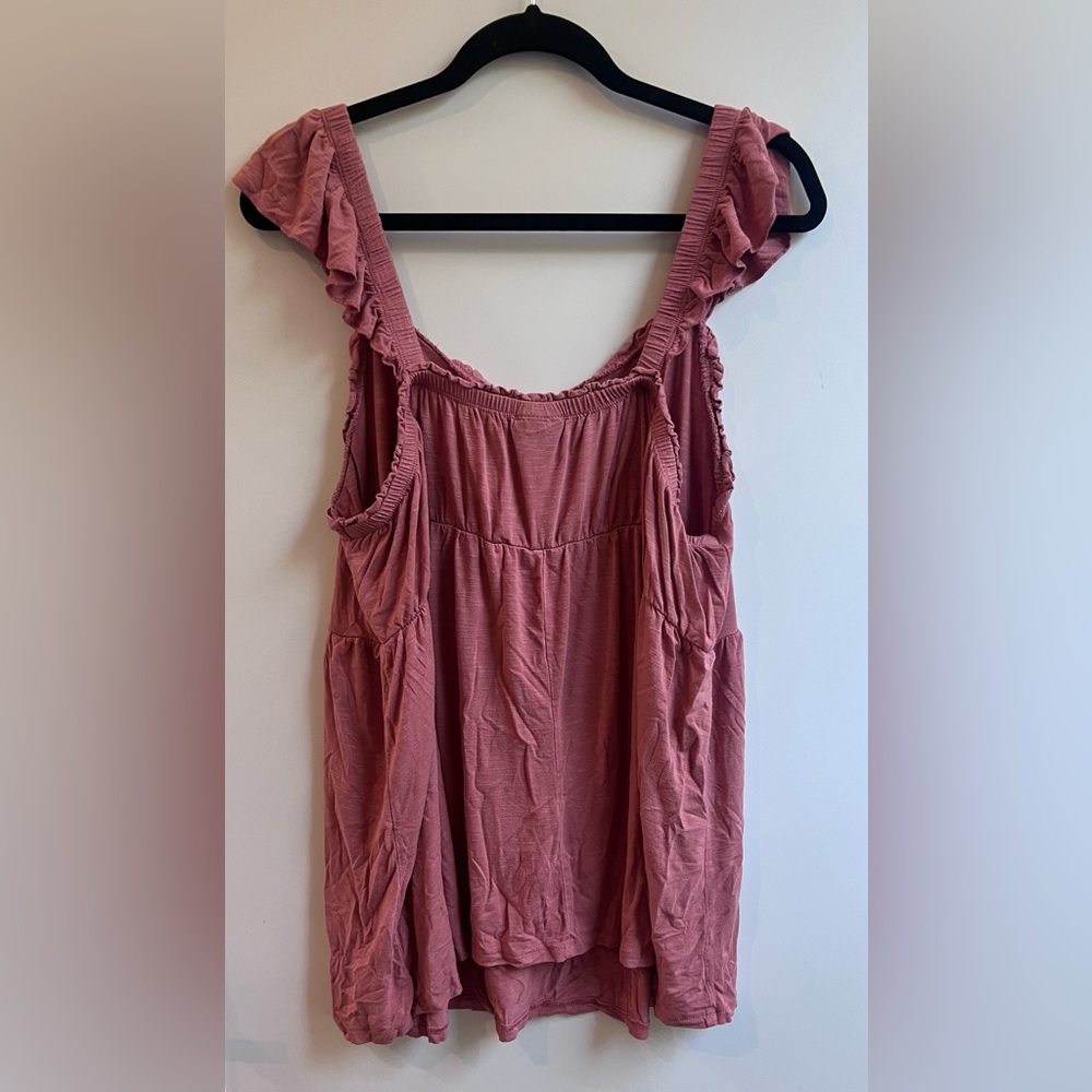 Torrid Dusty Rose Ruffled Blouse - Picture 3 of 3